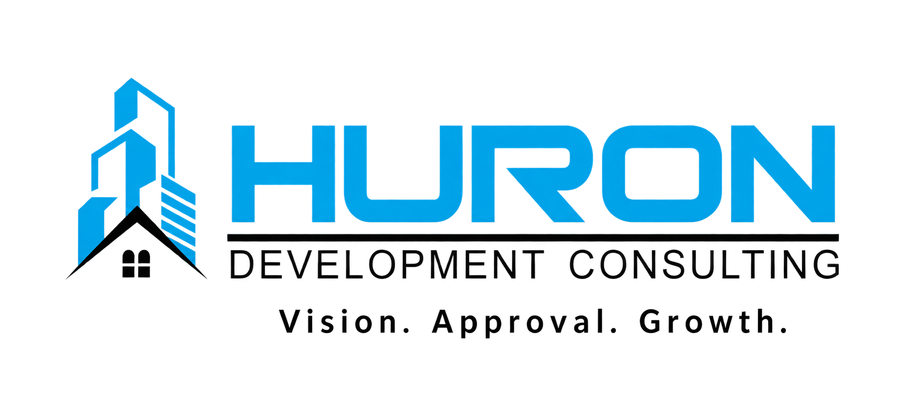 Huron Development Consulting logo, Vision Approval Growth